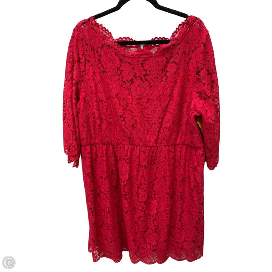 Dress Party Short By Lane Bryant In Red, Size: 1x