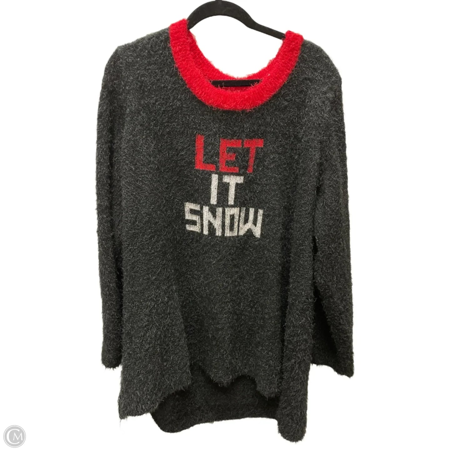 Sweater By French Laundry In Black & Red, Size: 3x