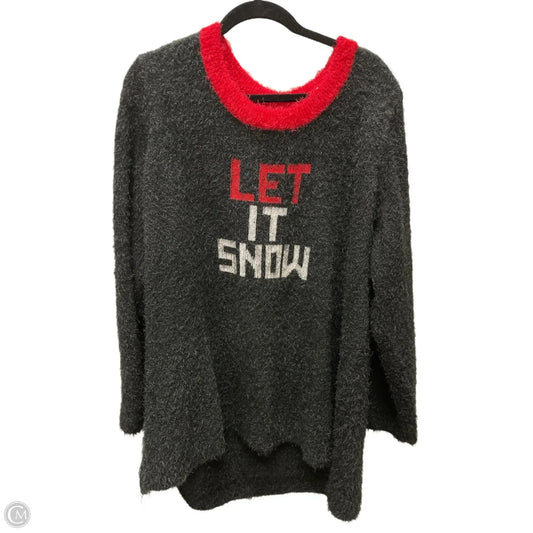Sweater By French Laundry In Black & Red, Size: 3x