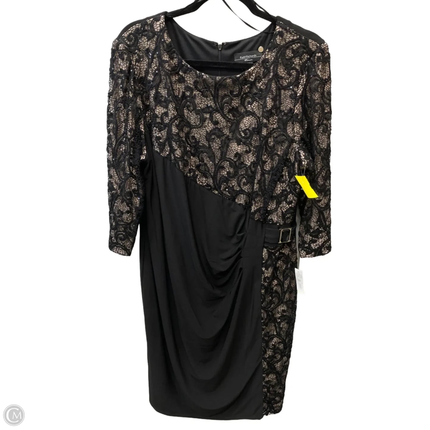 Dress Party Short By R And M Richards In Black & Tan, Size: 1x