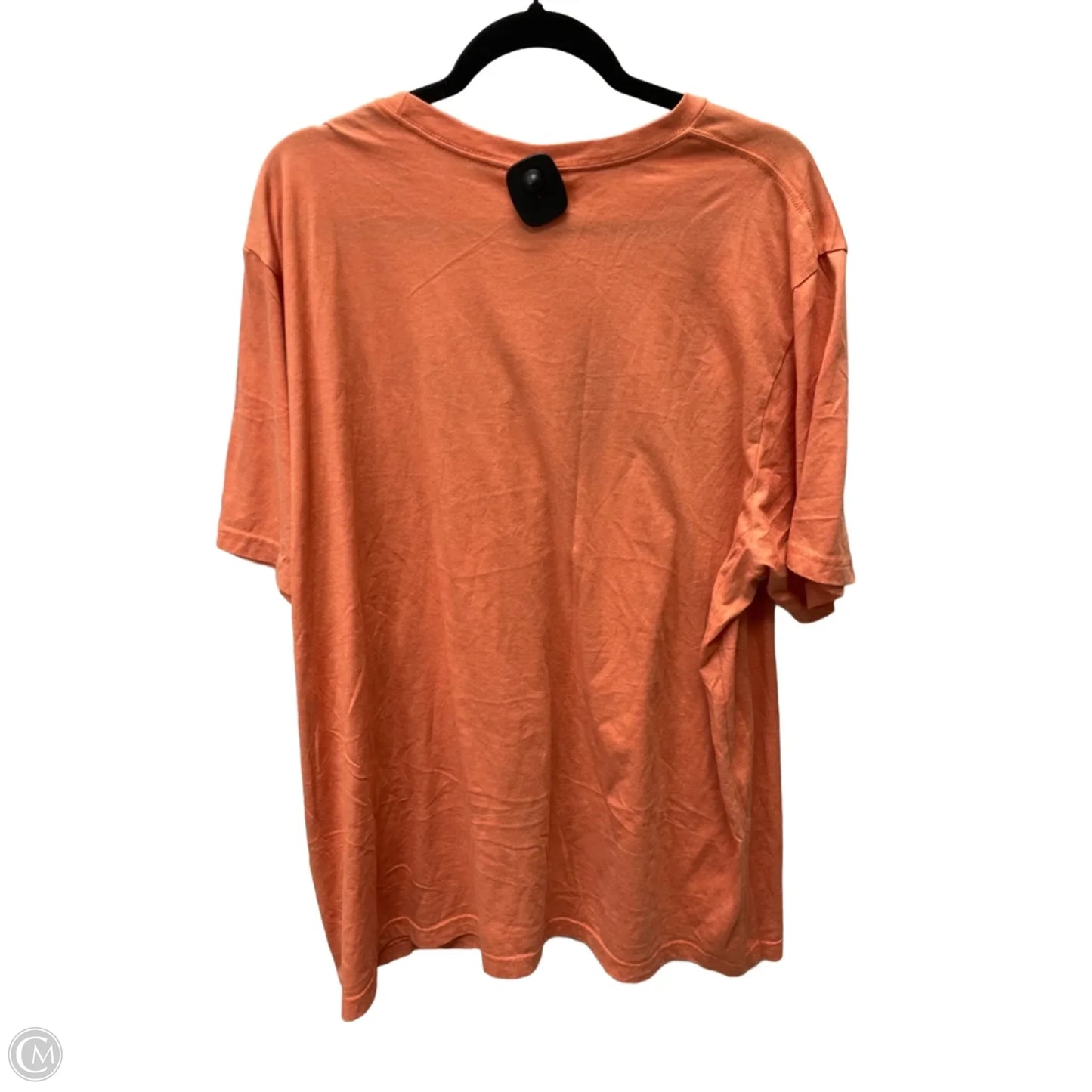 Top Short Sleeve By Bella + Canvas In Black & Orange, Size: 3x