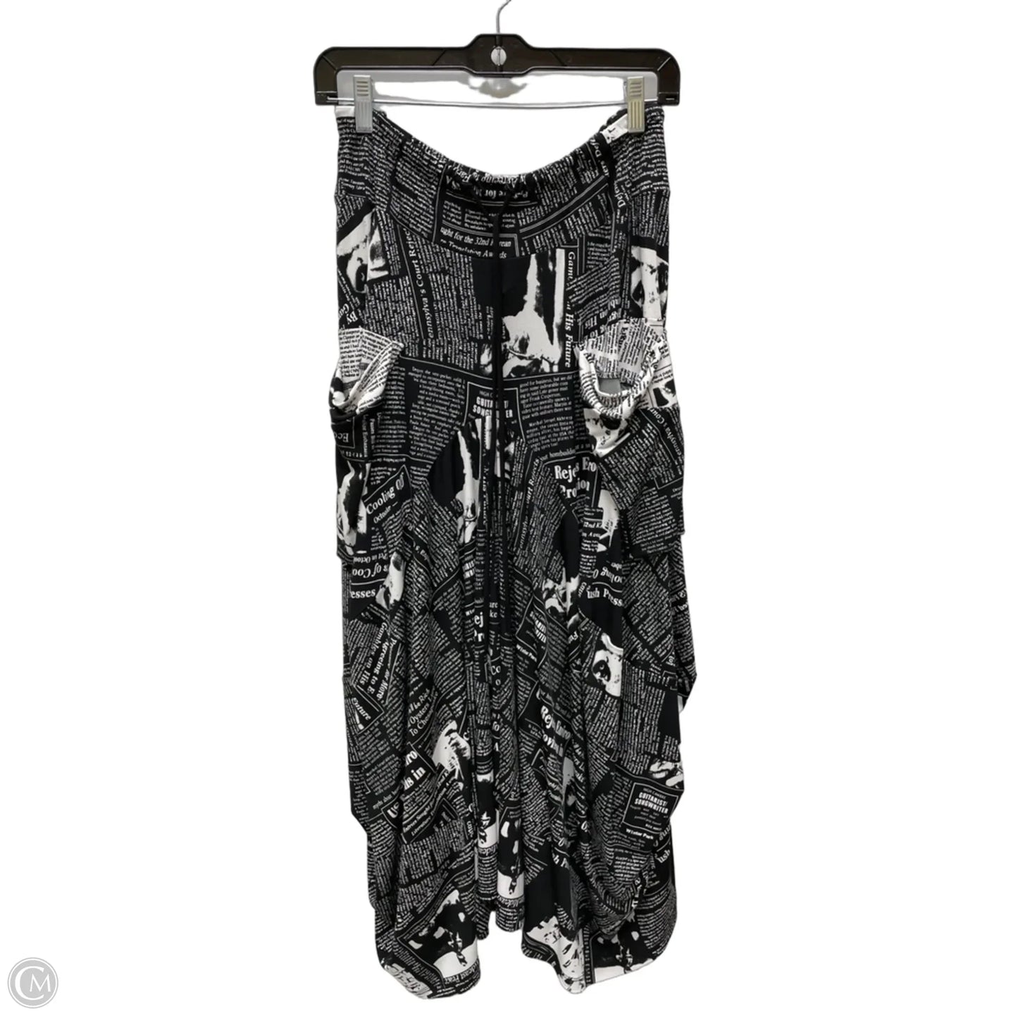 Skirt Maxi By Ic By Connie K In Black & White, Size: 22