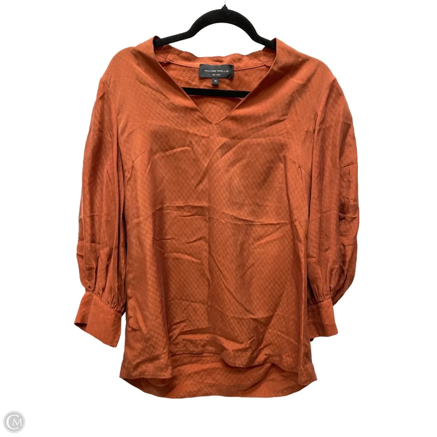 Top Long Sleeve By Hilton Hollis In Orange, Size: M