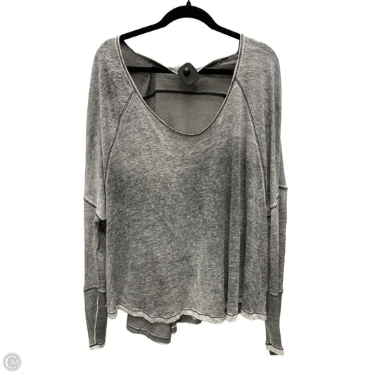 Top Long Sleeve By We The Free In Grey & White, Size: M