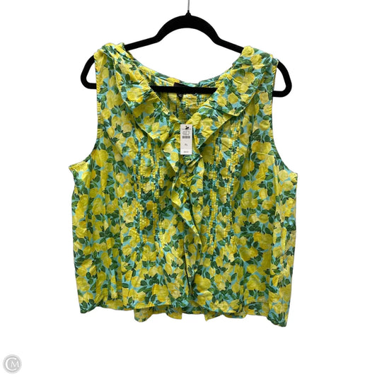 Top Sleeveless By Talbots In Blue & Green, Size: Xl