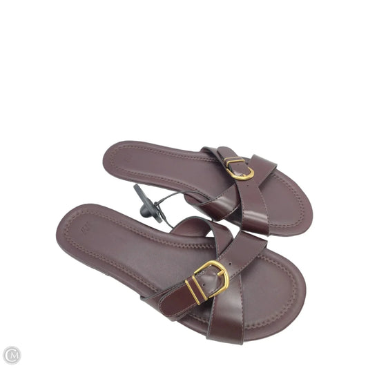 Sandals Flats By H&m In Brown, Size: 9.5