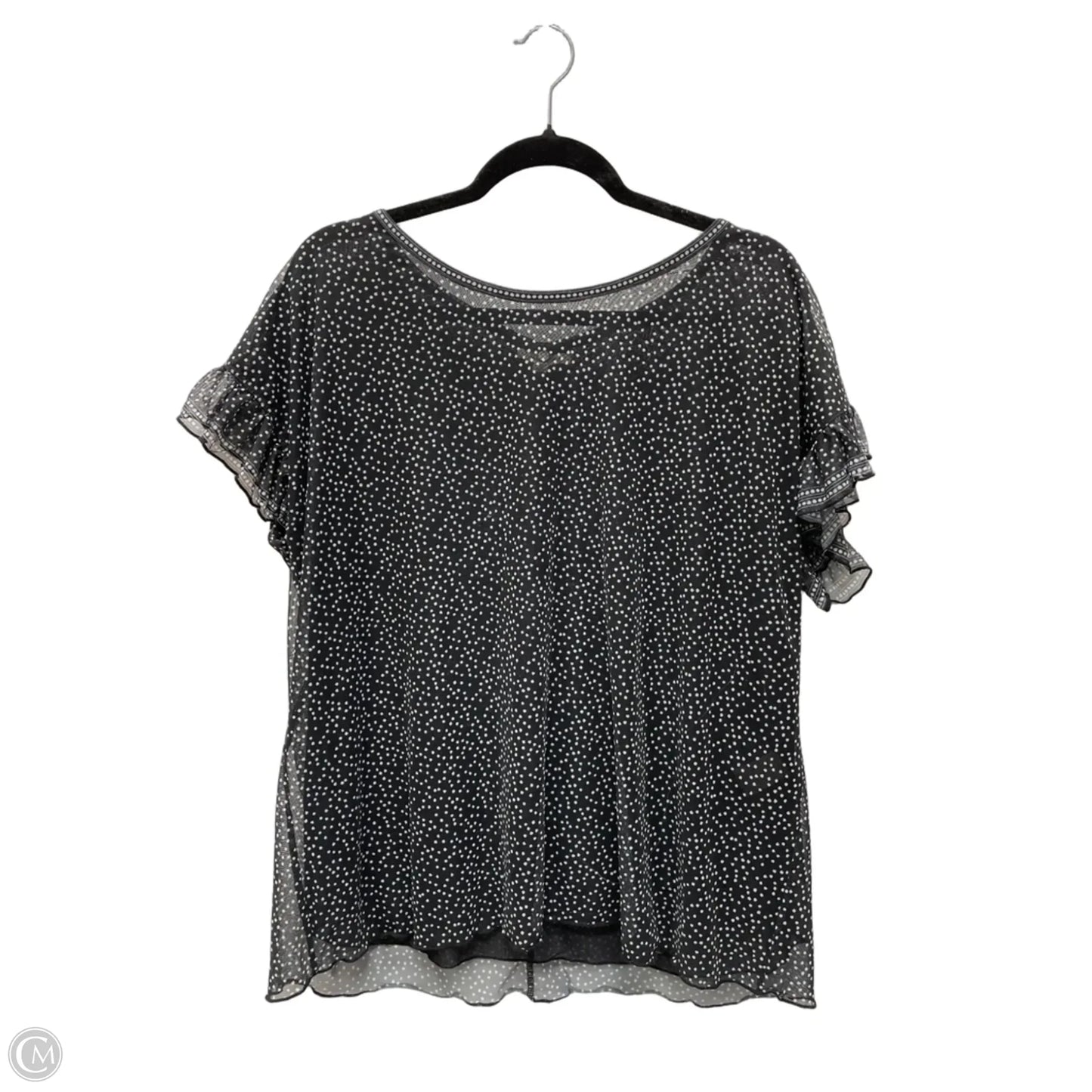 Top Short Sleeve By Max Studio In Polkadot Pattern, Size: 1x