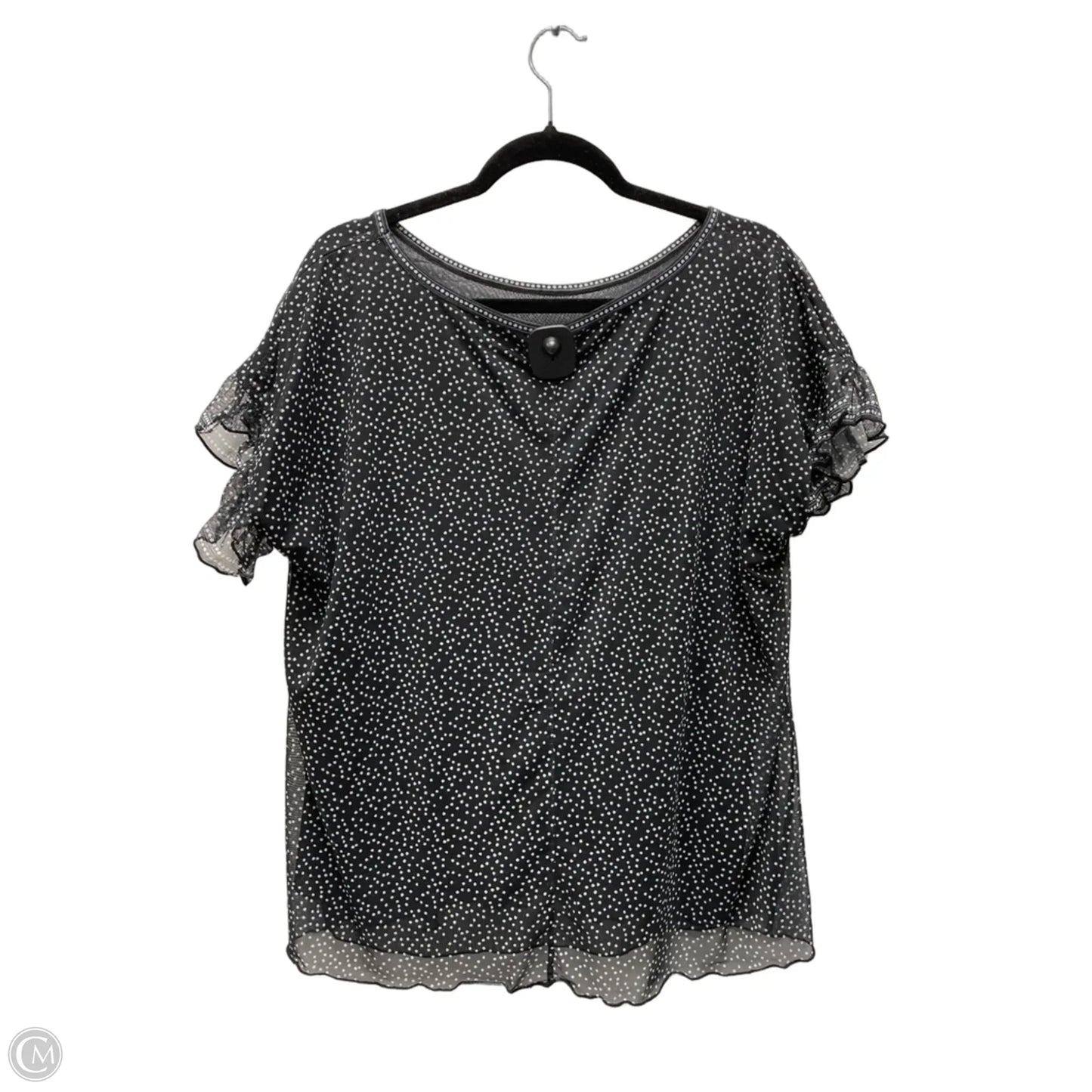 Top Short Sleeve By Max Studio In Polkadot Pattern, Size: 1x