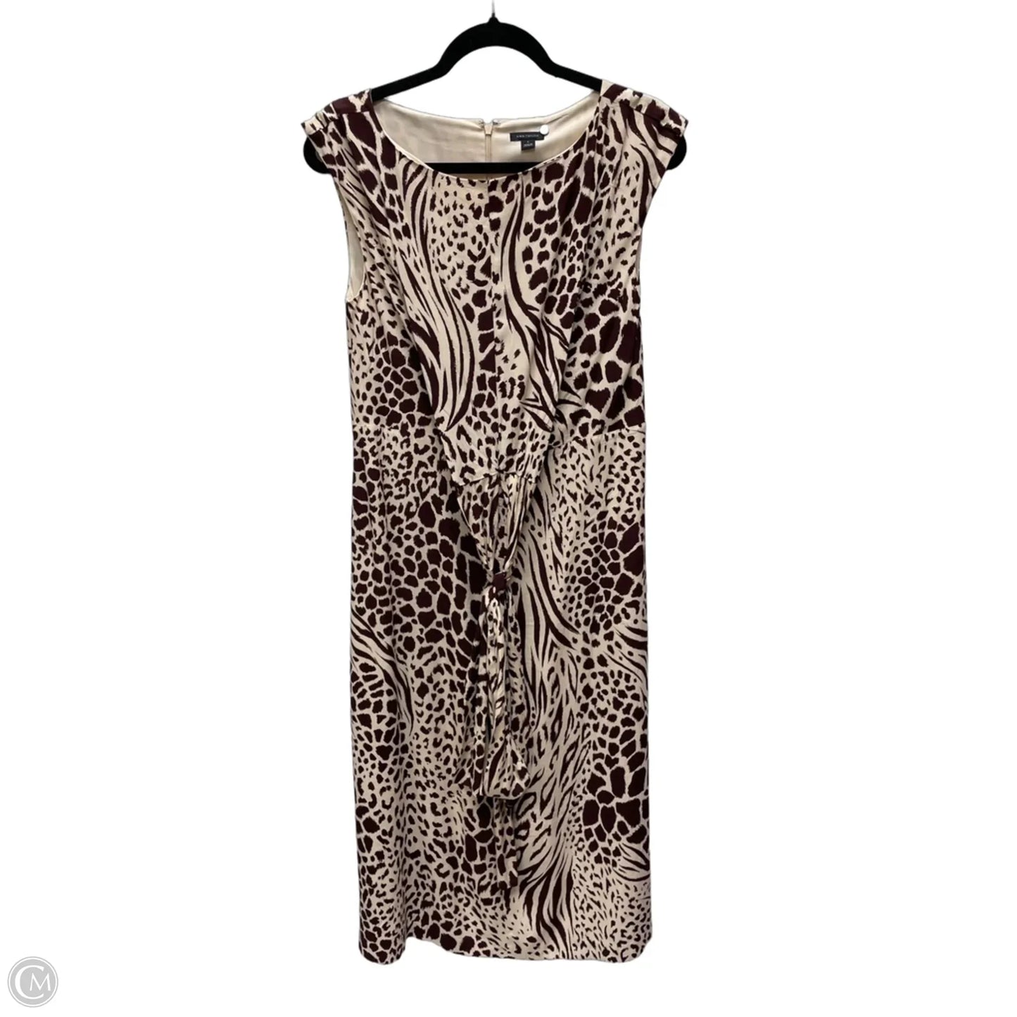 Dress Casual Midi By Ann Taylor In Animal Print, Size: S