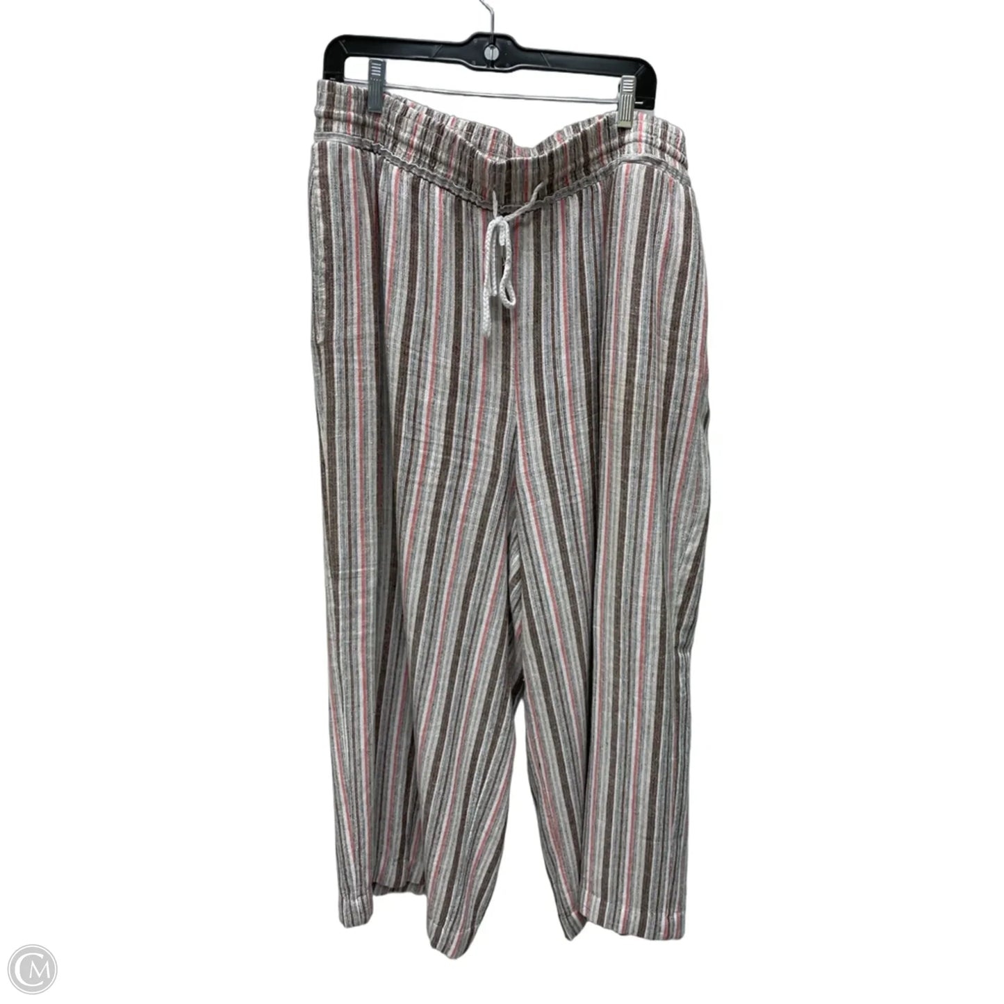 Pants Linen By Time And Tru In Striped Pattern, Size: 20
