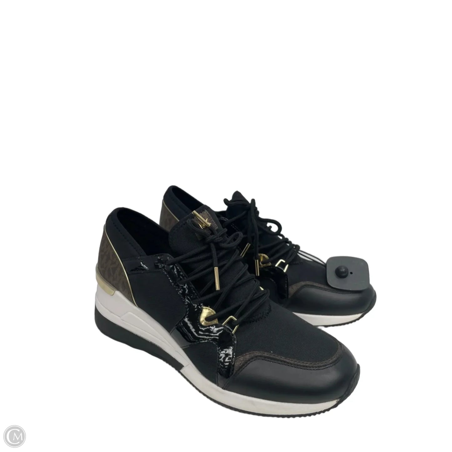 Shoes Sneakers Platform By Michael By Michael Kors In Black & Gold, Size: 11
