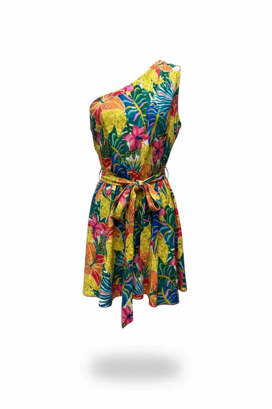 Romper By Shein In Tropical Print, Size: M