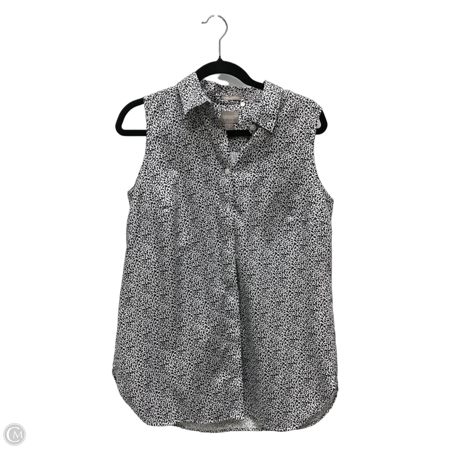Top Sleeveless By Chicos In Animal Print, Size: M