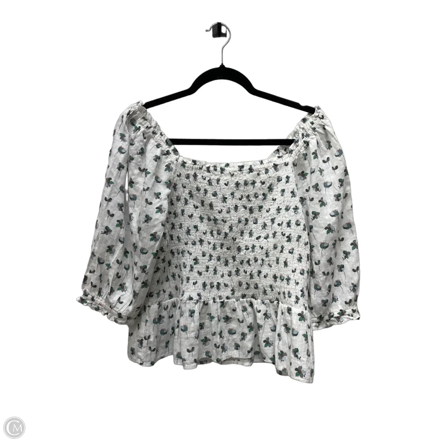Top Short Sleeve By Loft In Floral Print, Size: L
