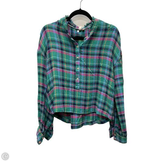 Top Long Sleeve By Pilcro In Plaid Pattern, Size: M