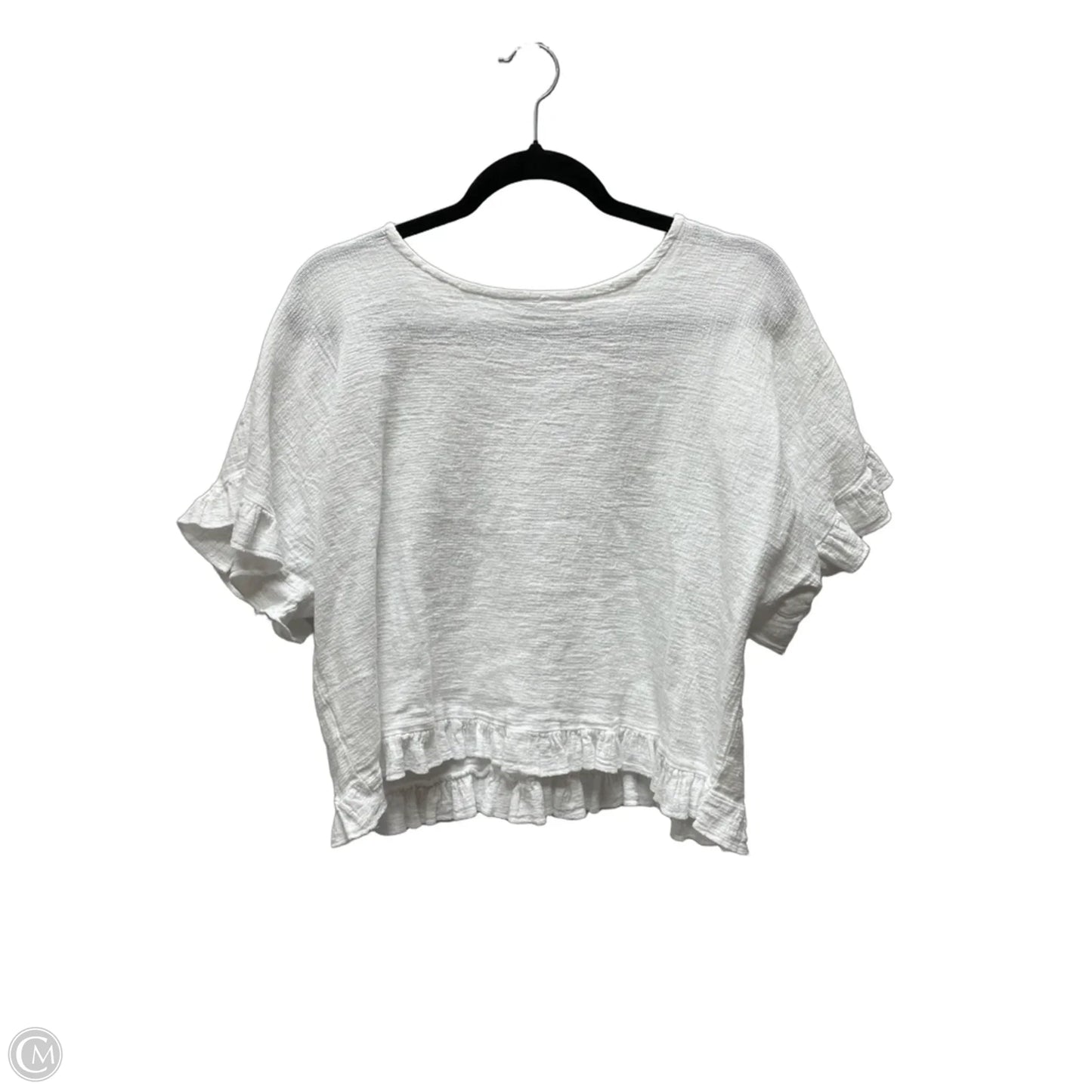 Top Short Sleeve By Tempo Paris In White, Size: L