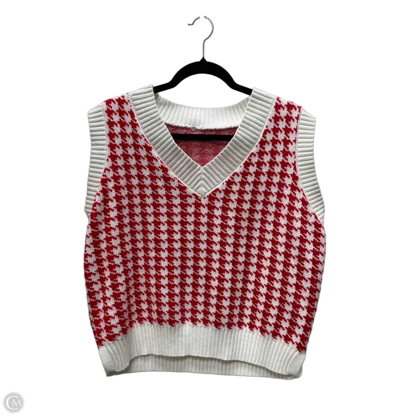 Vest Sweater By Clothes Mentor In Geometric Pattern, Size: M