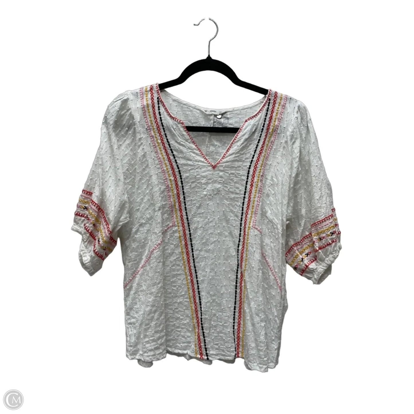 Top Short Sleeve By Clothes Mentor In Geometric Pattern, Size: L