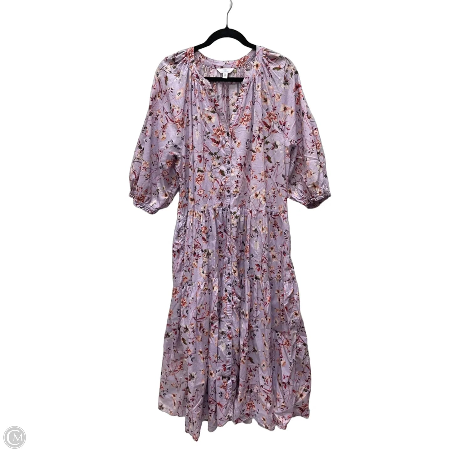 Dress Casual Short By Time And Tru In Floral Print, Size: 2x