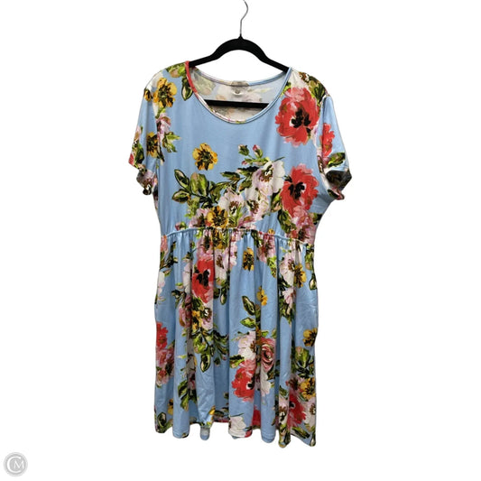 Dress Casual Short By Sweet Lovely In Floral Print, Size: 2x