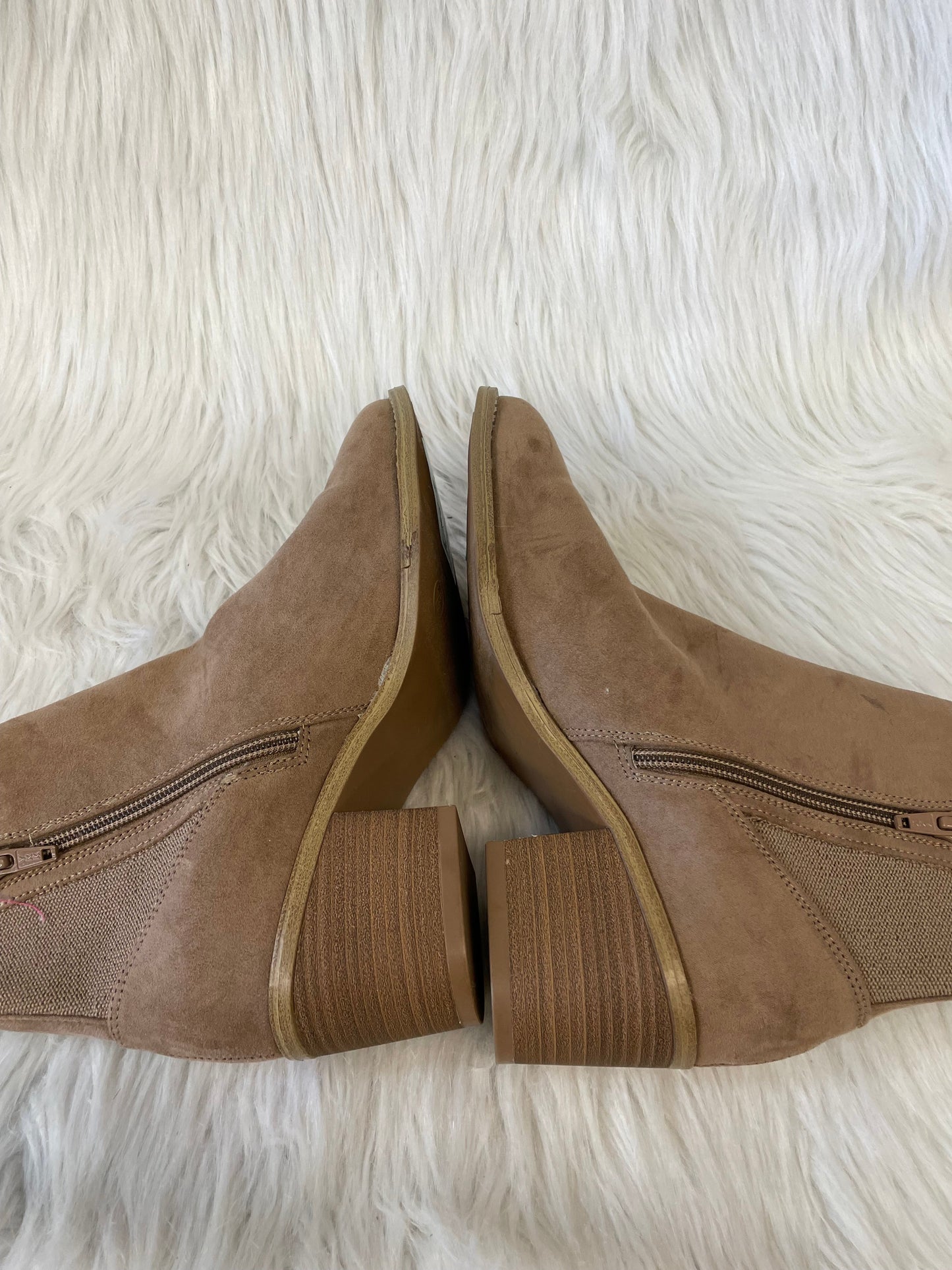 Boots Ankle Heels By Universal Thread In Tan, Size: 7.5