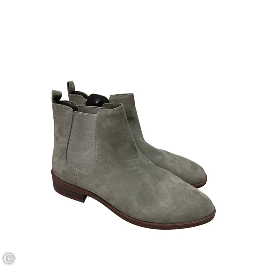 Boots Ankle Flats By Loft In Grey, Size: 10