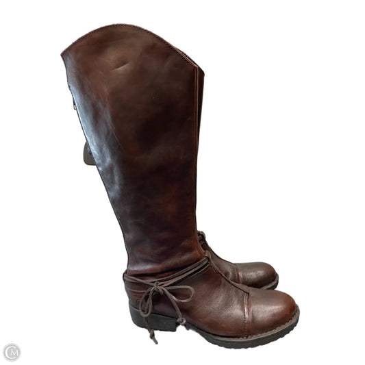 Boots Leather By Born In Brown, Size: 9.5
