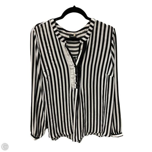 Top Long Sleeve By Torrid In Black & White, Size: 1x