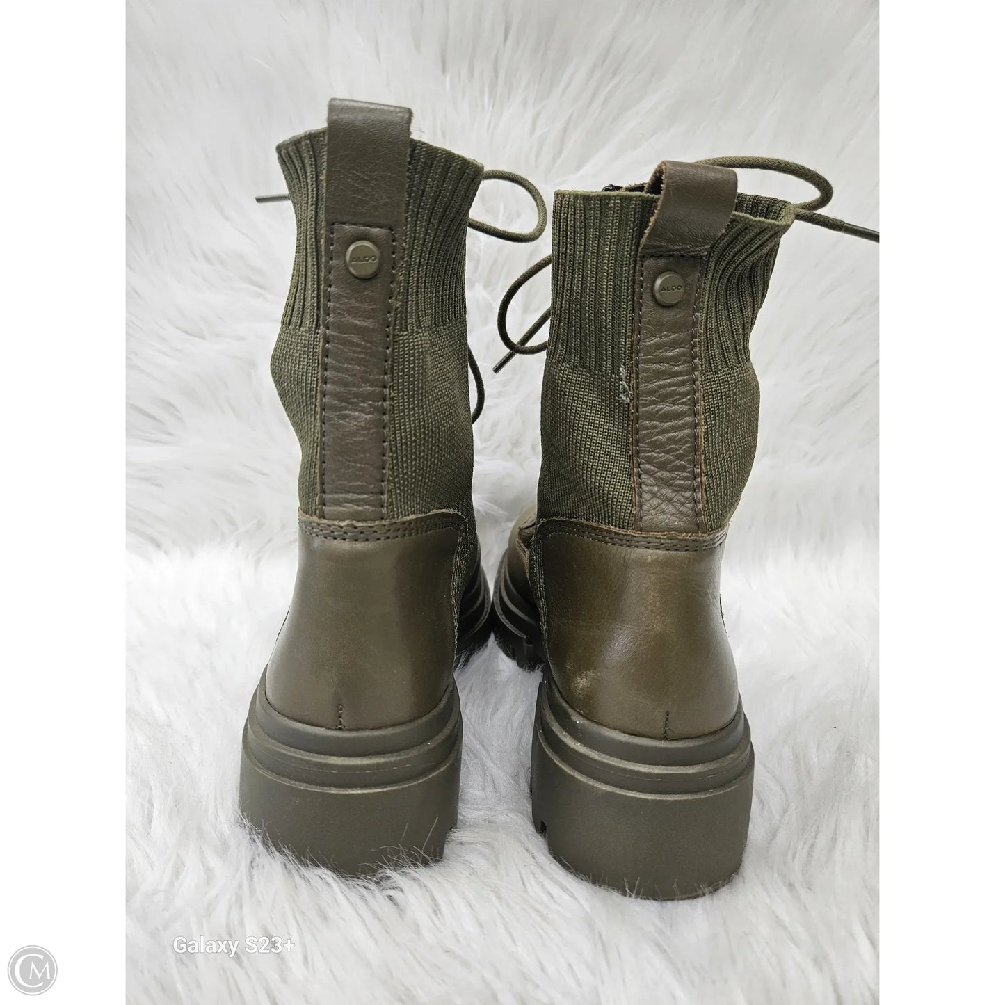 Boots Ankle Flats By Aldo In Green, Size: 6.5