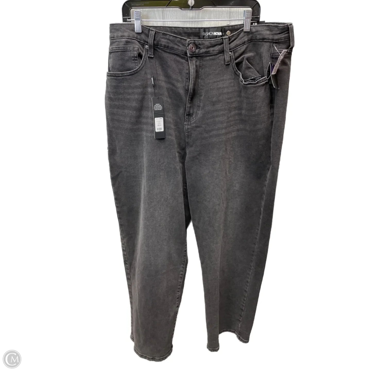 Jeans Straight By Fashion Nova In Black, Size: 18