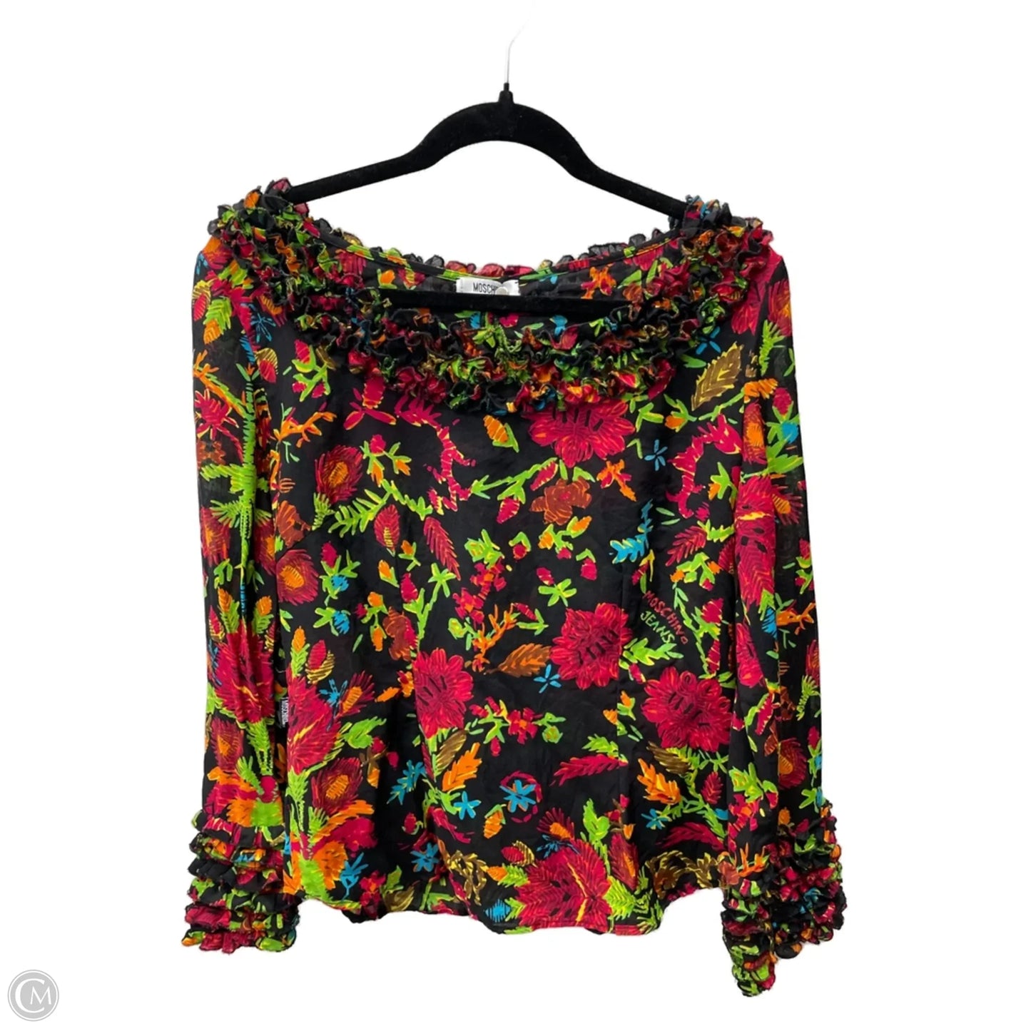 Top Long Sleeve Luxury Designer By Moschino In Multi-colored, Size: S