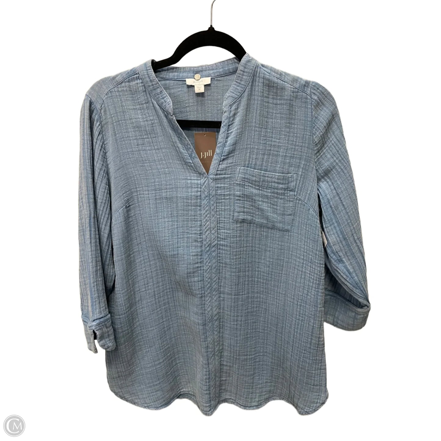 Top 3/4 Sleeve By Pure Jill In Blue, Size: Xs