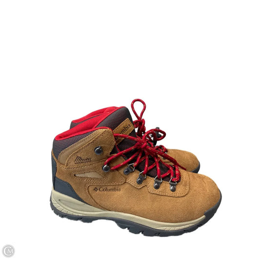 Boots Hiking By Columbia In Red & Tan, Size: 8.5