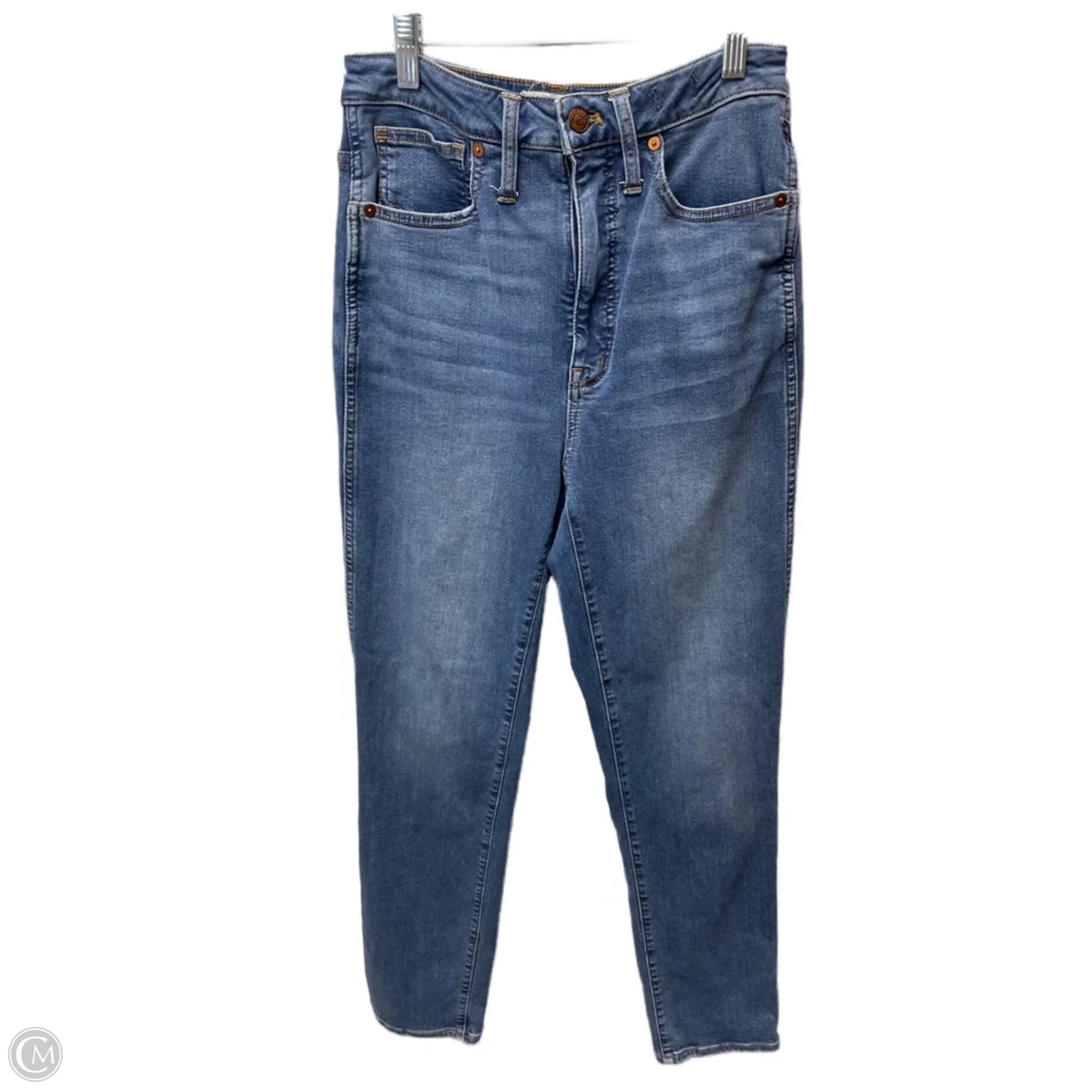 Jeans Straight By Madewell In Blue Denim, Size: 4