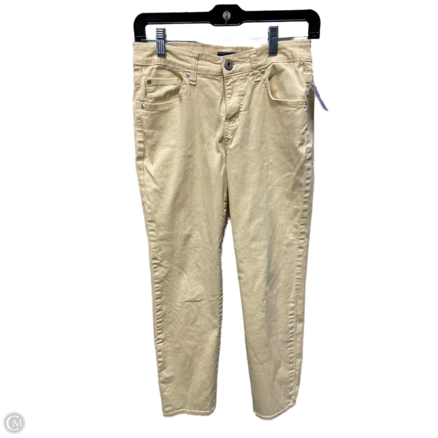 Jeans Skinny By Bandolino In Yellow Denim, Size: 6