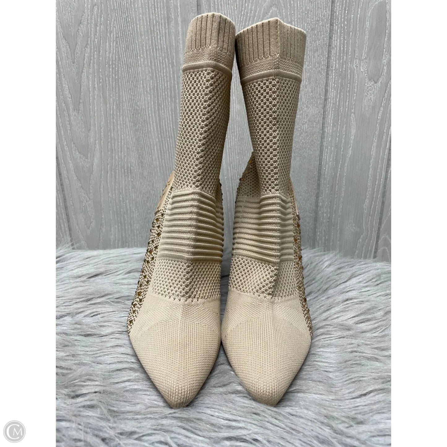 Boots Ankle Heels By Bebe In Tan, Size: 9