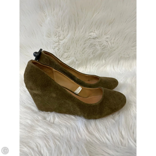 Shoes Heels Wedge By Merona In Green, Size: 8.5