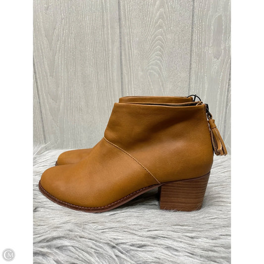 Boots Ankle Heels By Toms In Brown, Size: 10