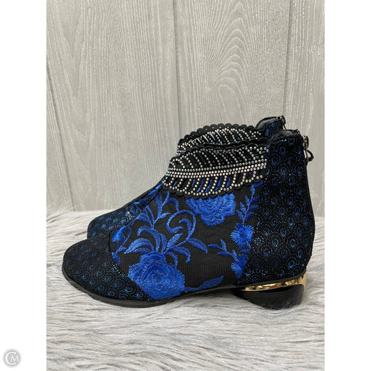 Boots Ankle Heels By Clothes Mentor In Black & Blue, Size: 9