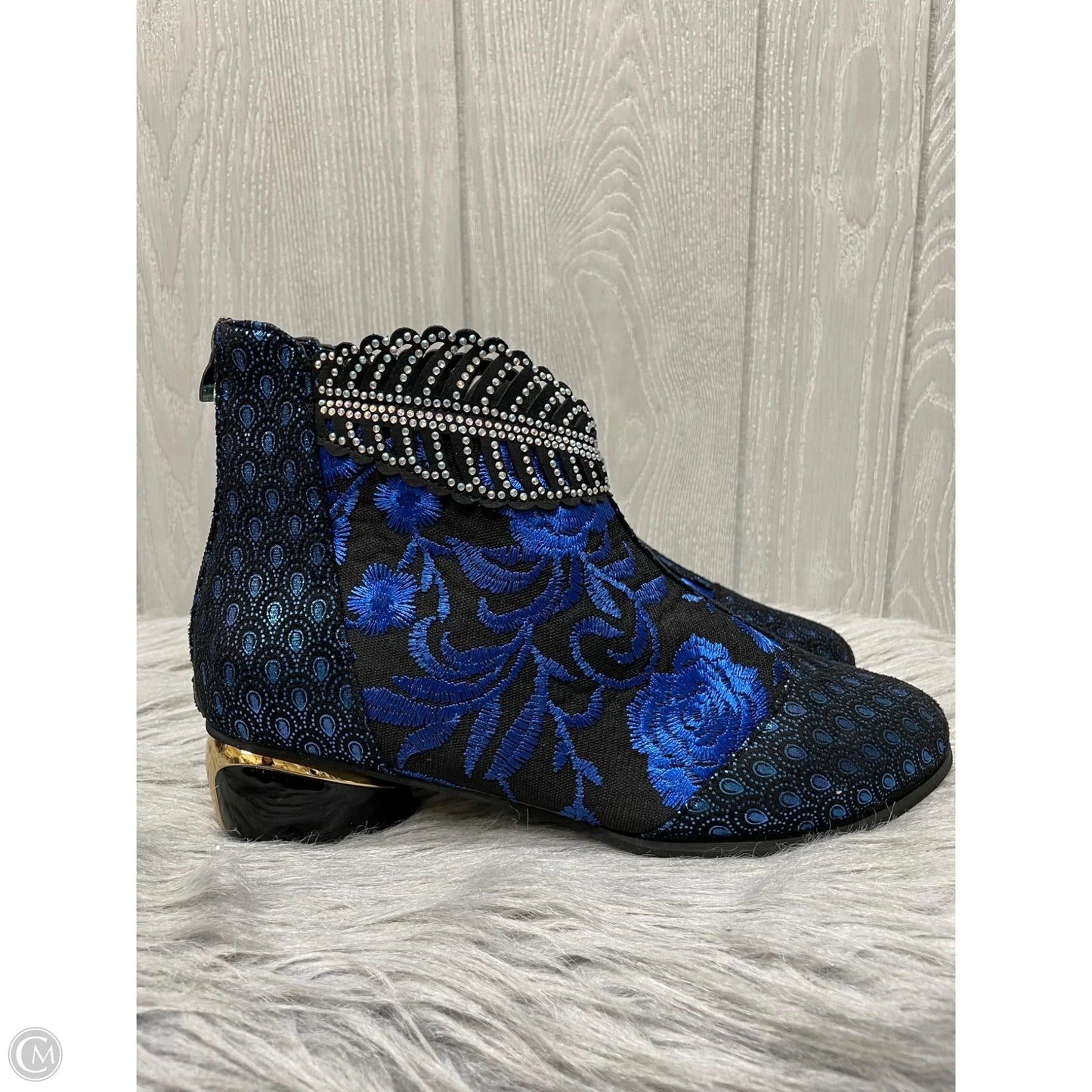Boots Ankle Heels By Clothes Mentor In Black & Blue, Size: 9