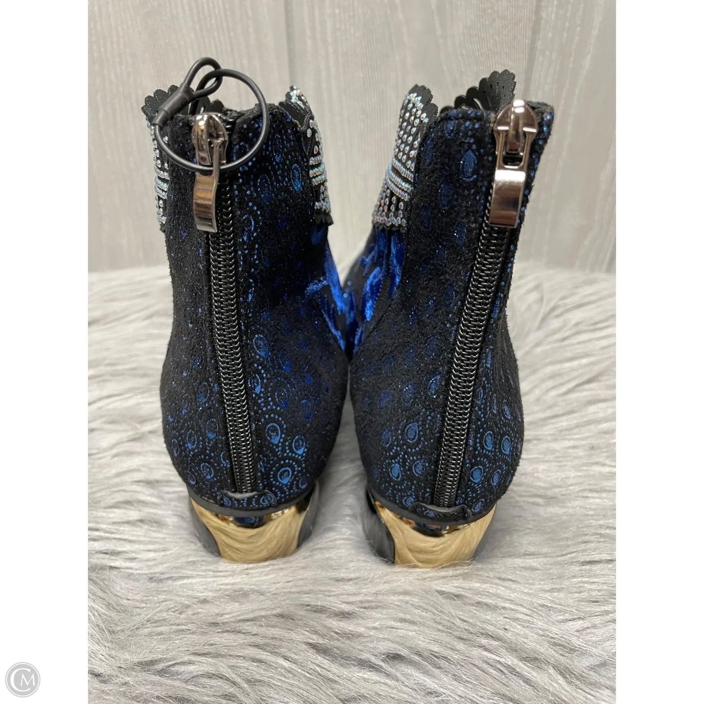 Boots Ankle Heels By Clothes Mentor In Black & Blue, Size: 9
