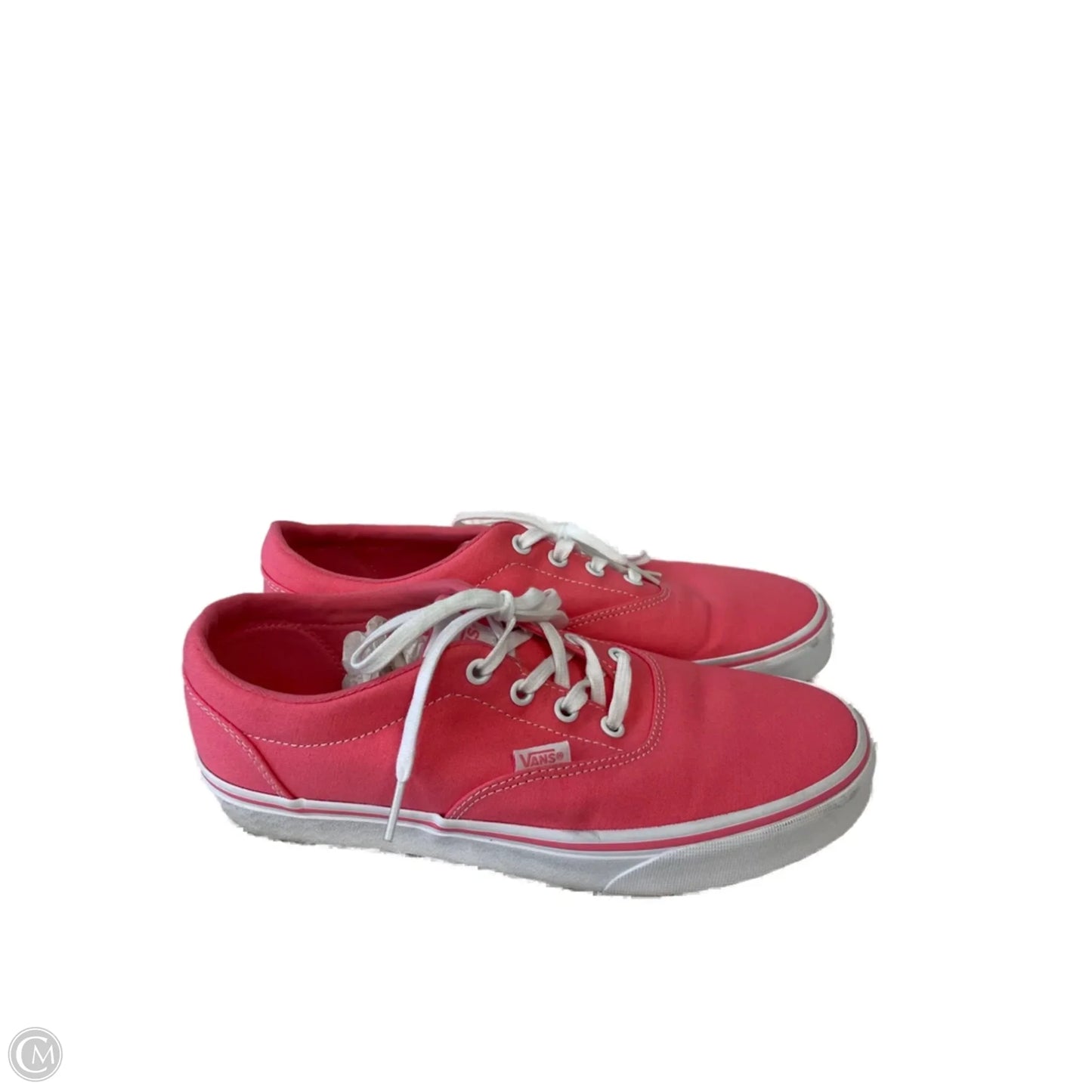 Shoes Sneakers By Vans In Pink & White, Size: 9