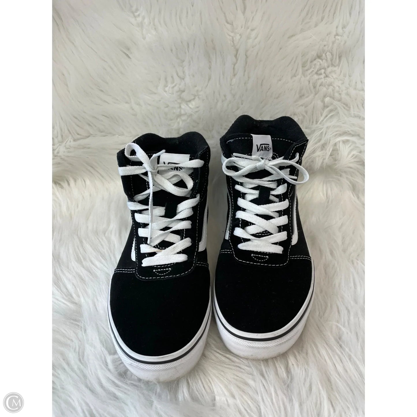 Shoes Sneakers By Vans In Black & White, Size: 7