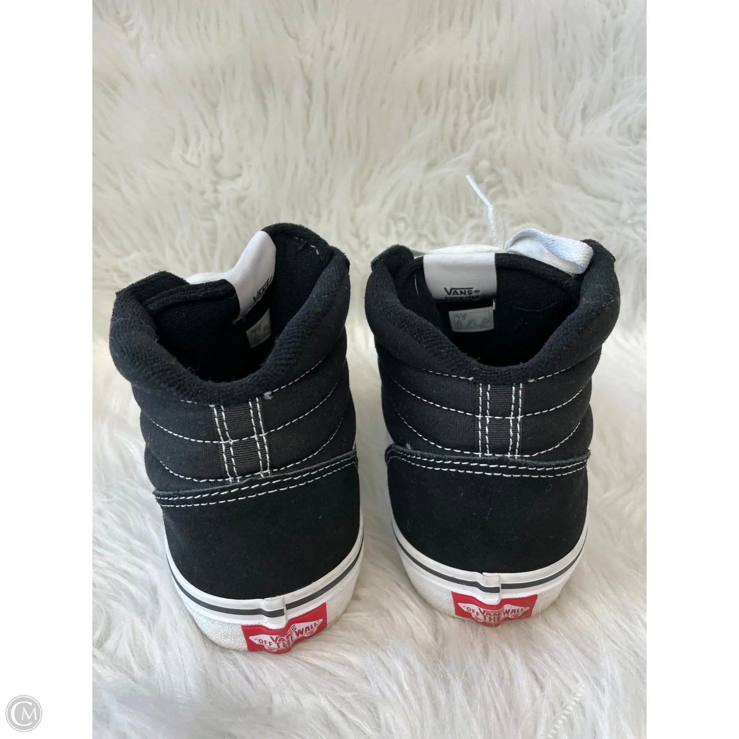 Shoes Sneakers By Vans In Black & White, Size: 7