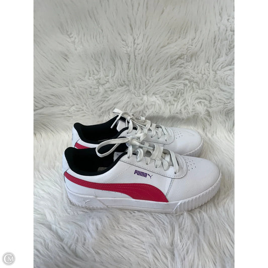 Shoes Sneakers By Puma In Pink & White, Size: 9