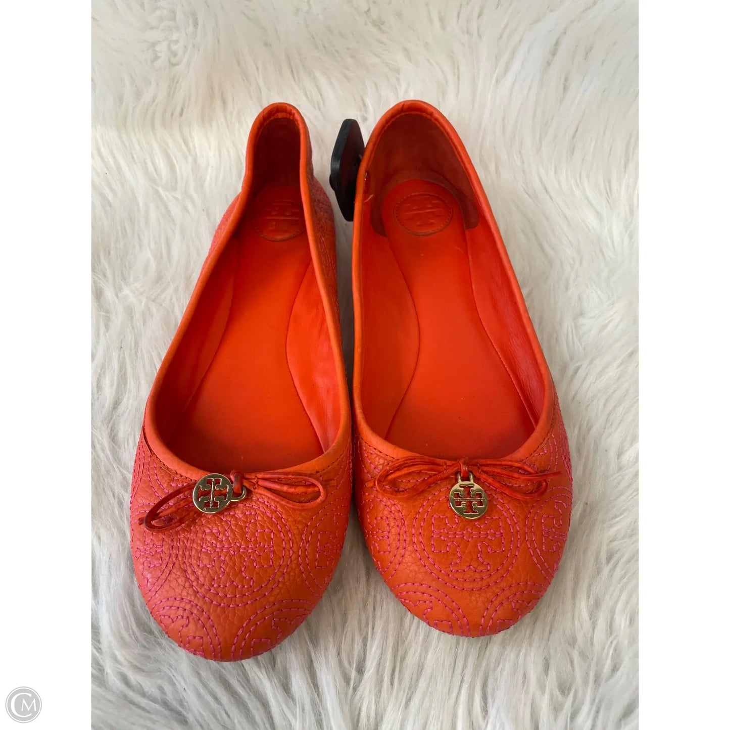 Shoes Designer By Tory Burch In Orange, Size: 10