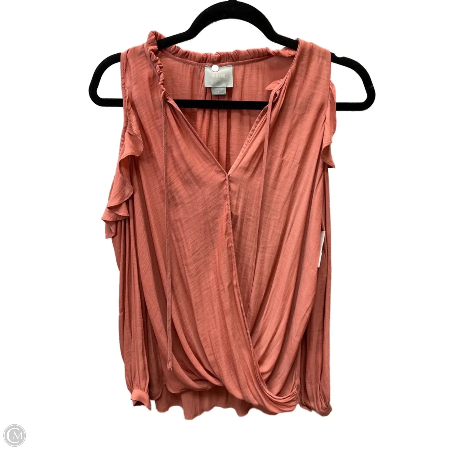Top Long Sleeve By Maeve In Coral, Size: S
