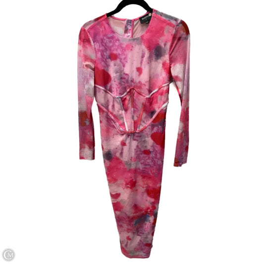 Dress Casual Maxi By Bardot In Pink & Red, Size: M