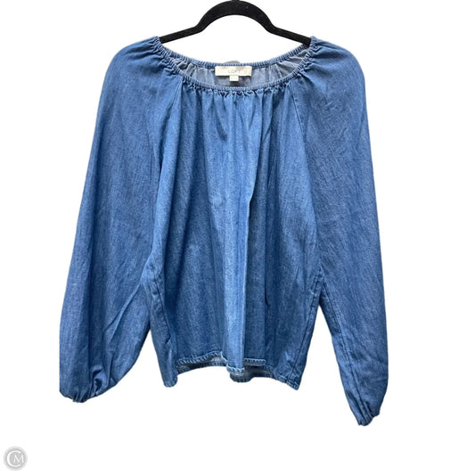 Top Long Sleeve By Loft In Blue, Size: S