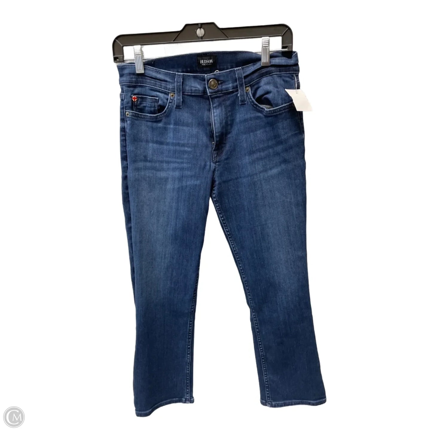 Jeans Cropped By Hudson In Blue Denim, Size: 4